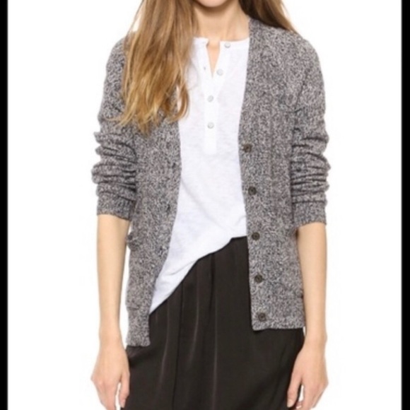 Madewell Sweaters - Madewell Graduate Marled Cardigan Gray Pockets